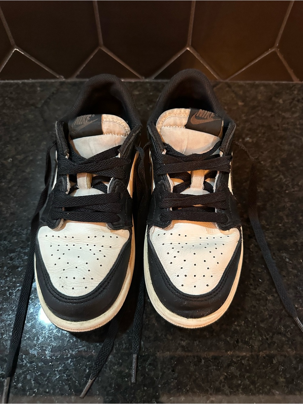Air Jordan Nike Kids Black and White Low-Top Sneakers